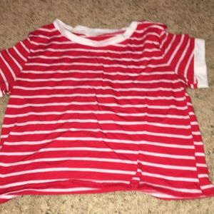 red and white striped t shirt